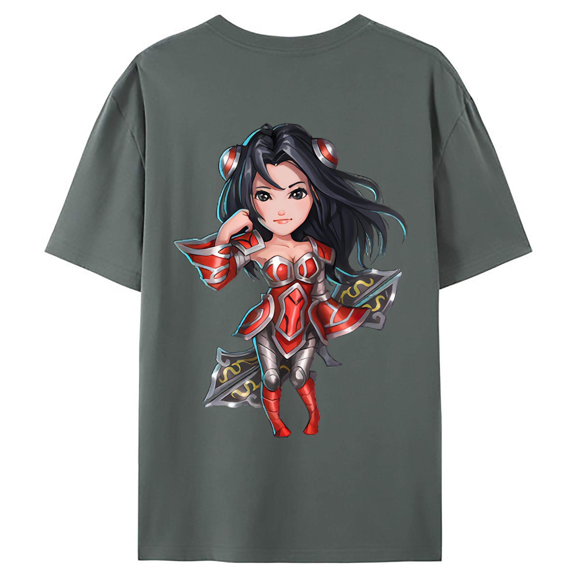 （画像用） リーグ・オブ・レジェンド League of Legends LOL 綿100％ メンズ半袖Tシャツ（バックプリント） 通気性